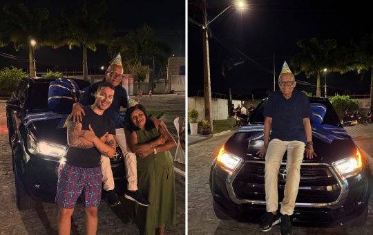 Carlinhos Maia presenteia o pai com carro de luxo em seu aniversário de 68 anos