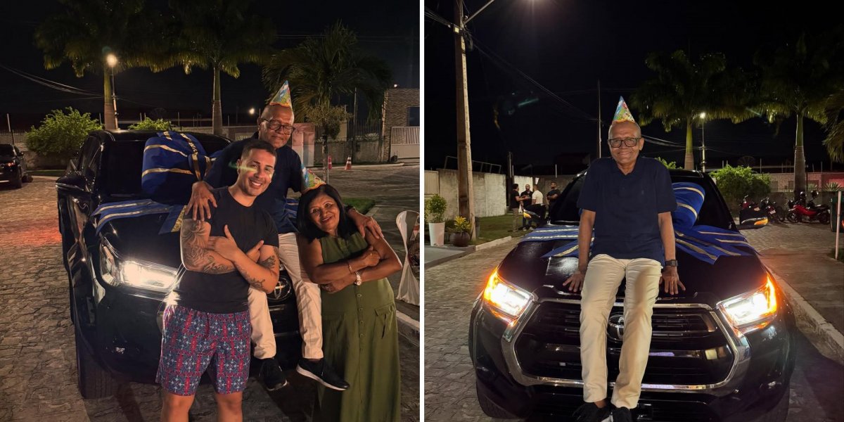 Carlinhos Maia presenteia o pai com carro de luxo em seu aniversário de 68 anos