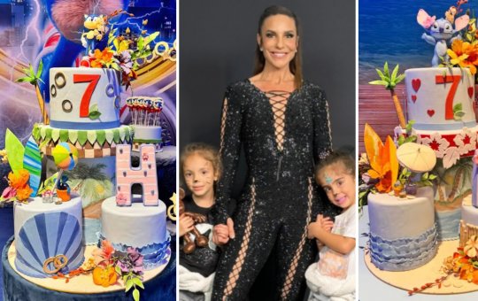 Ivete Sangalo faz festa luxuosa para aniversário das filhas com tema de Stitch e Sonic