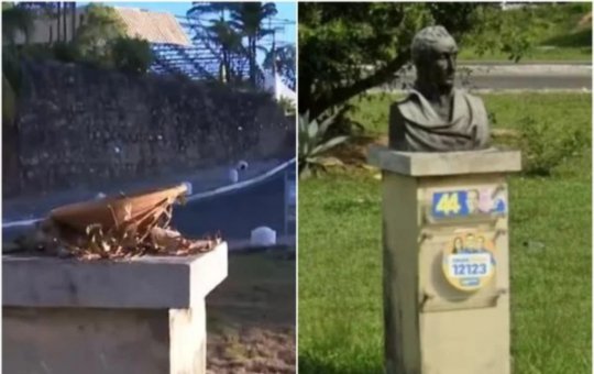 Busto de Simón Bolívar desaparece em Salvador; Peça foi doada por Hugo Chávez