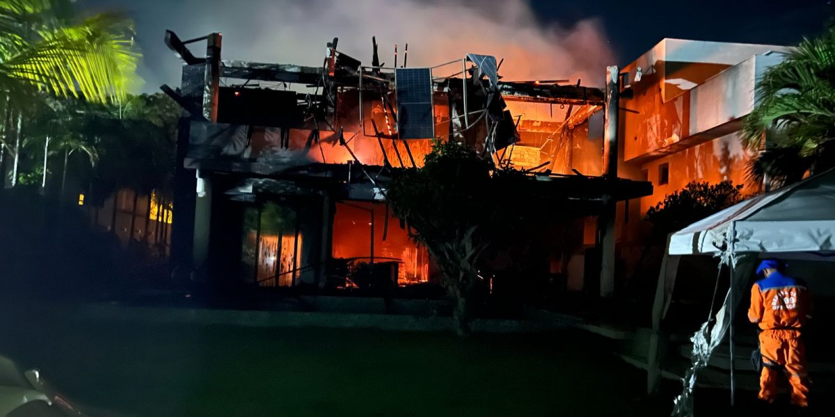 Incêndio atinge mansão em Guarajuba ocasionando em fatalidades
