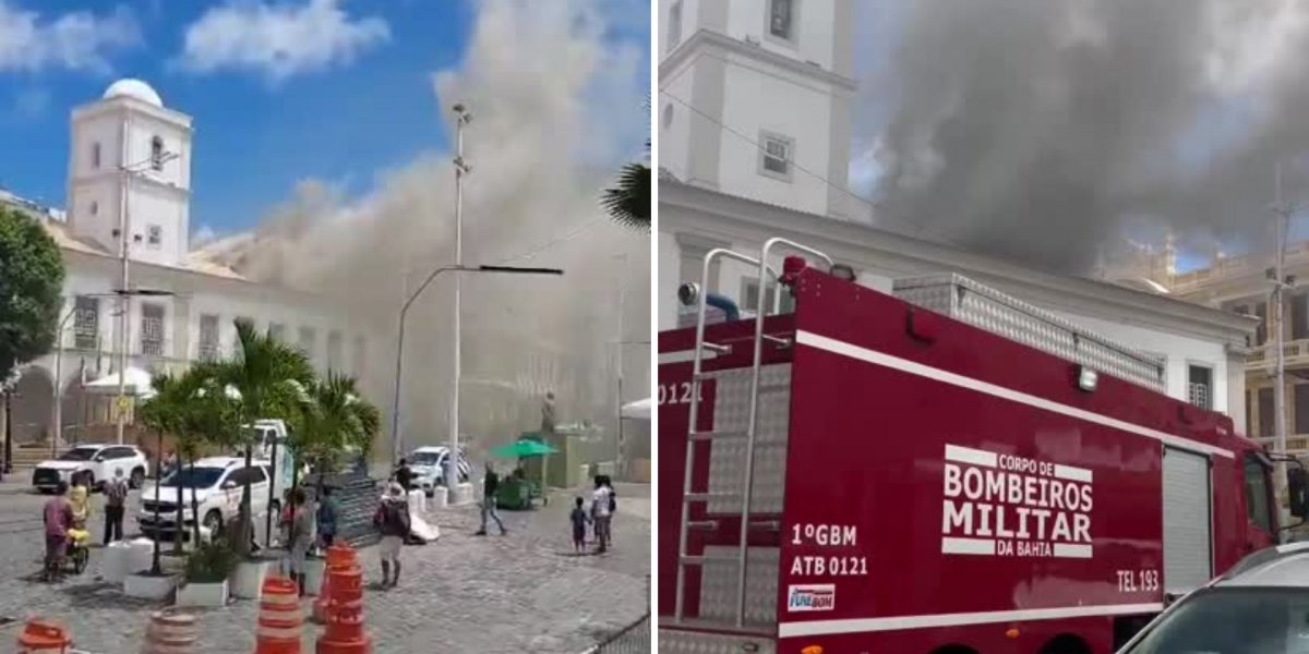 Incêndio atinge Câmara Municipal de Salvador