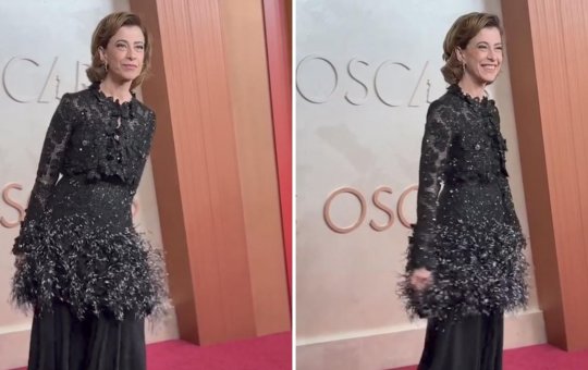 Fernanda Torres brilha no tapete vermelho do Oscar