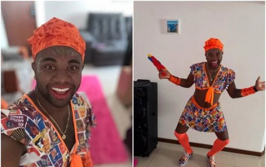 Davi Brito desfila com 'As Muquiranas' no Carnaval