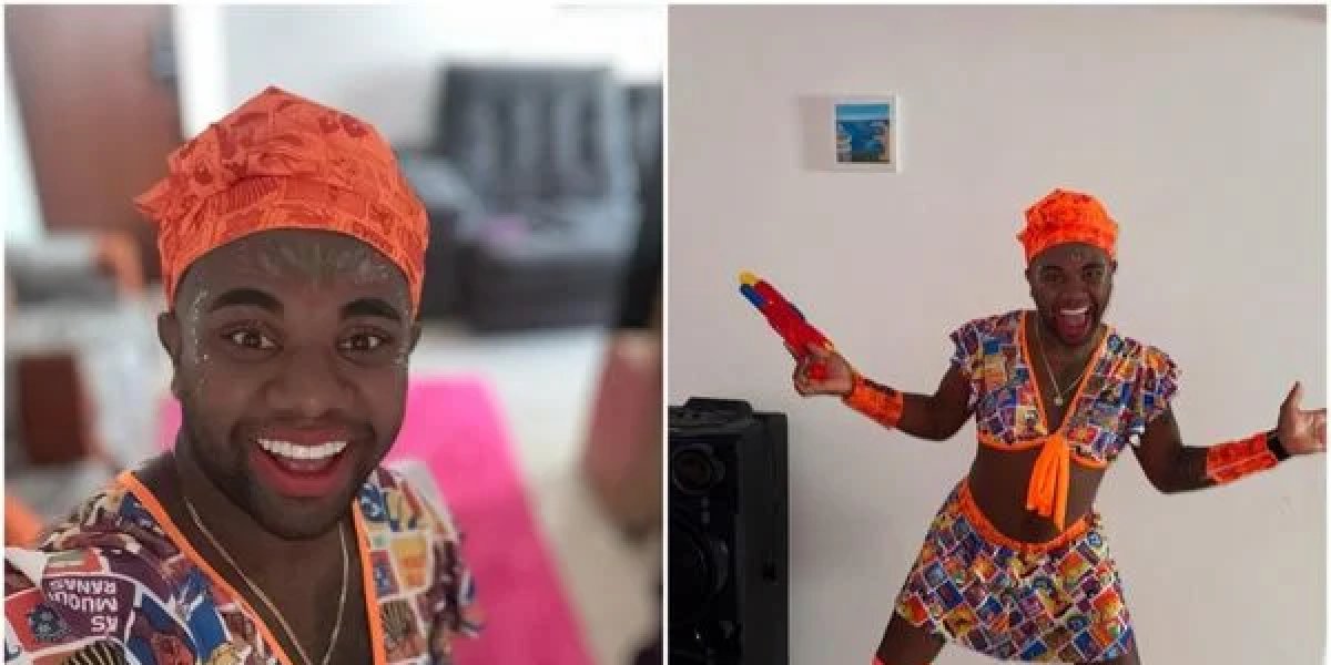 Davi Brito desfila com 'As Muquiranas' no Carnaval