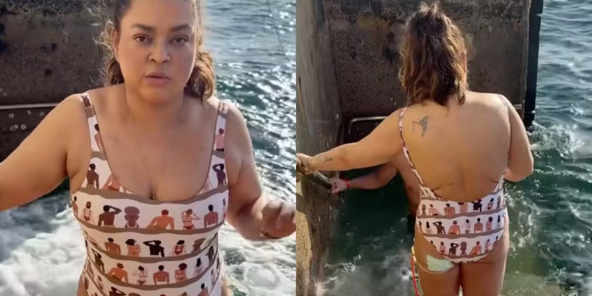 Preta Gil mergulha no mar pela primeira vez após cirurgia: "Esperei muito por esse dia"