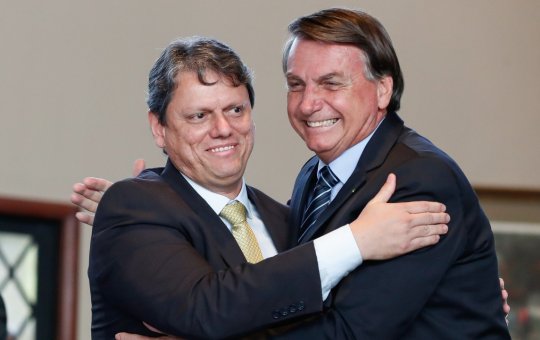 Ao lado de Tarcísio, Bolsonaro reafirma candidatura à presidência em 2026