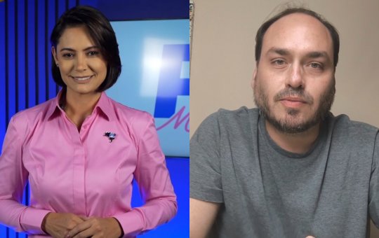 Michelle diz que 'não é obrigada a conviver' com Carlos Bolsonaro