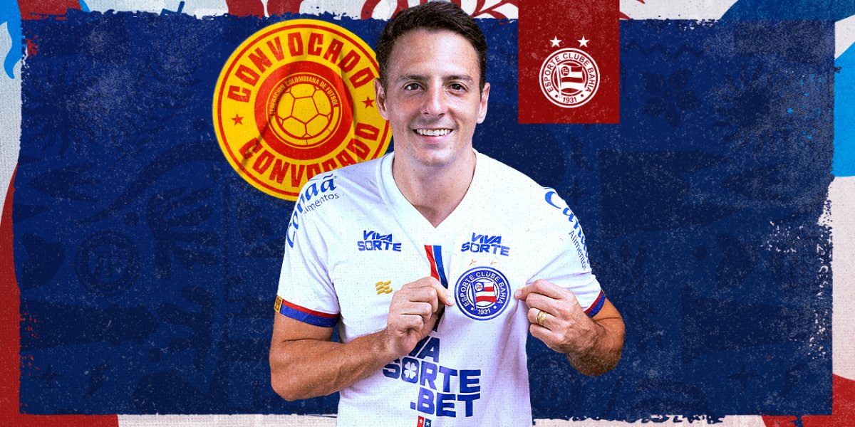 Santi Arias é convocado pela Colômbia e será desfalque no Ba-Vi decisivo do Baianão