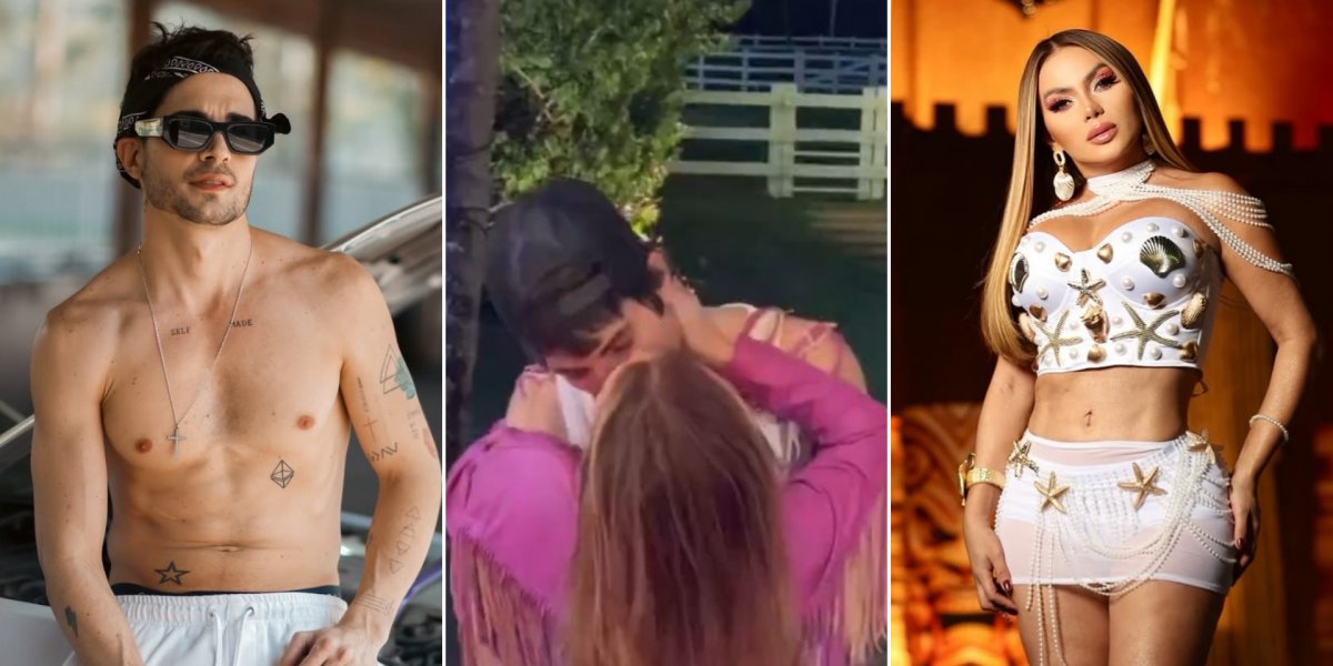 Fiuk troca beijos com Kally Fonseca em reality de Carlinhos Maia