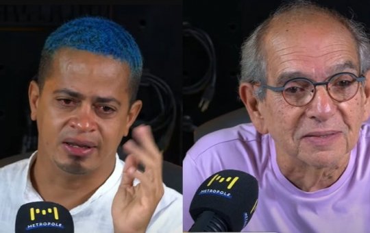 Apresentador se emociona ao vivo ao comentar acusação de abuso e critica linchamento virtual