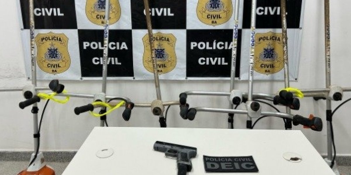 Polícia Civil recupera roçadeiras roubadas de funcionários da Limpurb em Salvador