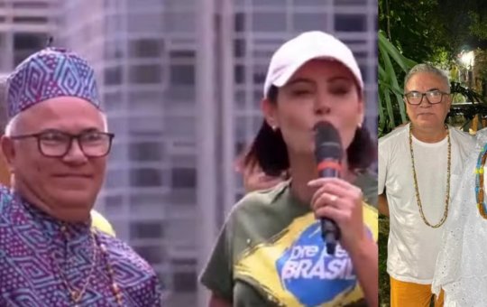 Pai de santo de Anitta participa de ato pró-anistia ao lado de Bolsonaro e reforça apoio político