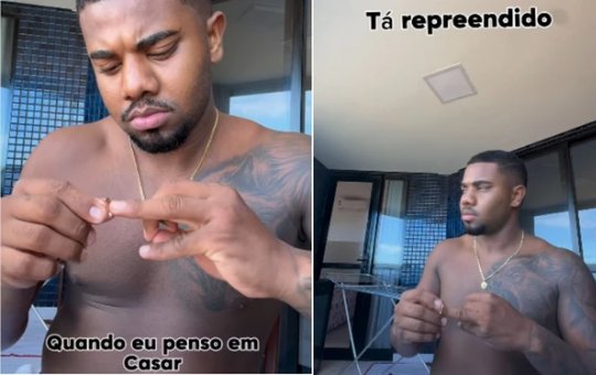 Davi Brito debocha de casamento após término com a ex-namorada: "Tá repreendido"