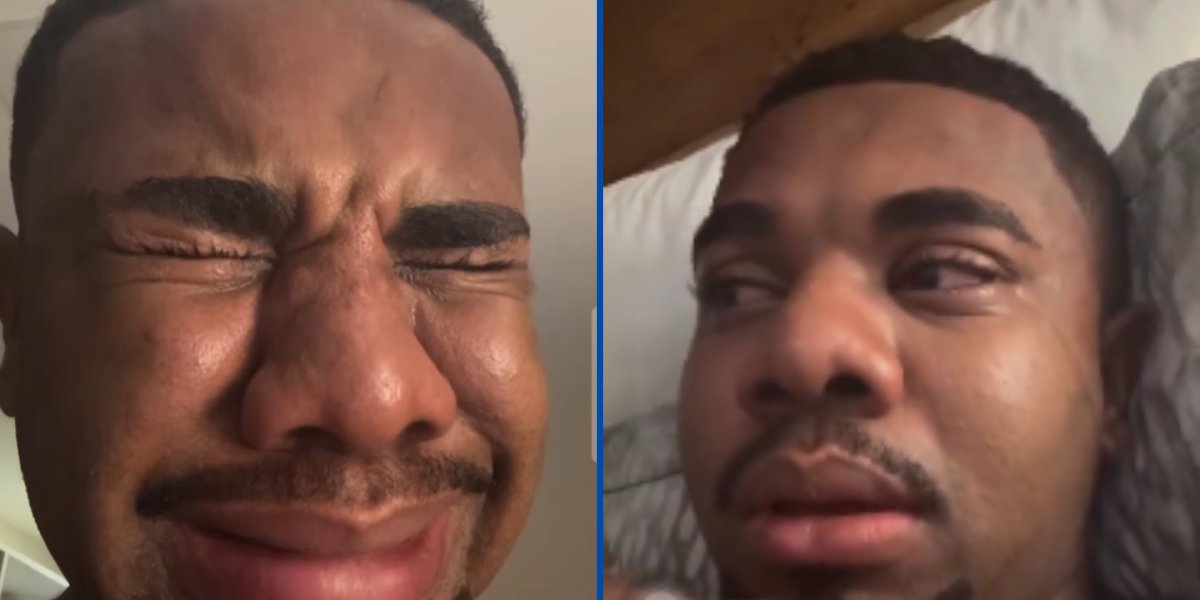 Davi Brito aparece chorando ao desabafar sobre namorada em vídeo publicado nos stories