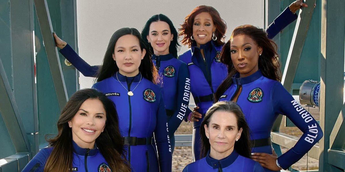 Katy Perry faz viagem ao espaço ao lado de tripulação 100% feminina