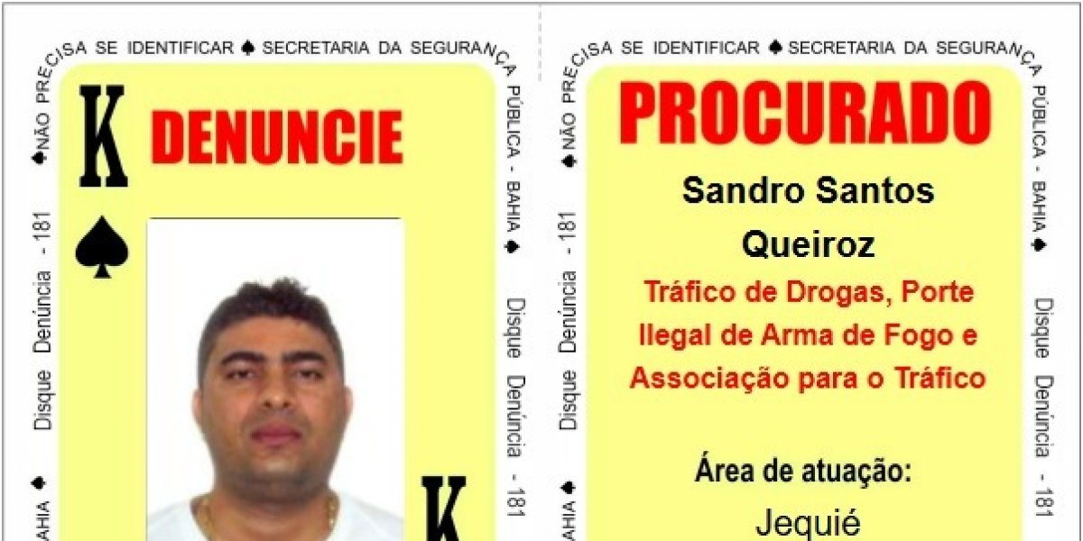 SSP atualiza Baralho do Crime e adiciona novos foragidos da Justiça