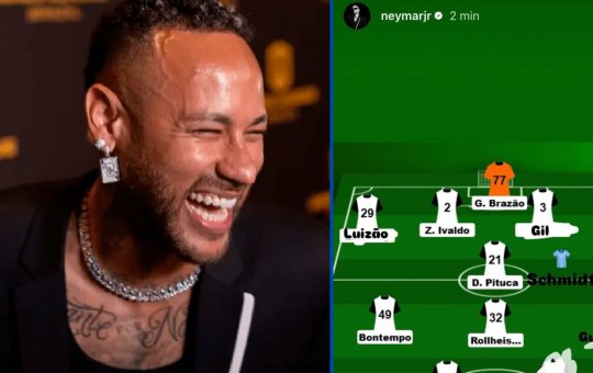 Neymar "vaza" escalação do Santos e torcida debate o motivo