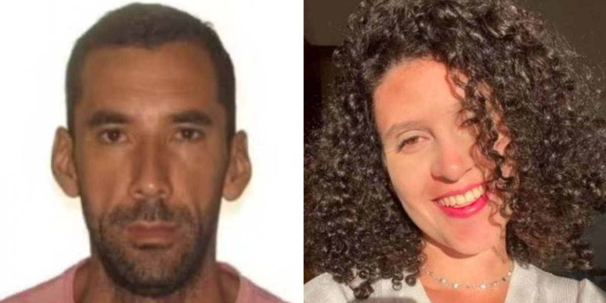 Foto do suspeito e da vítima no Caso Bruna
