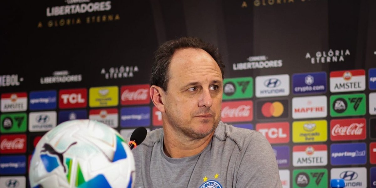 Rogério Ceni na coletiva de Imprensa após partida