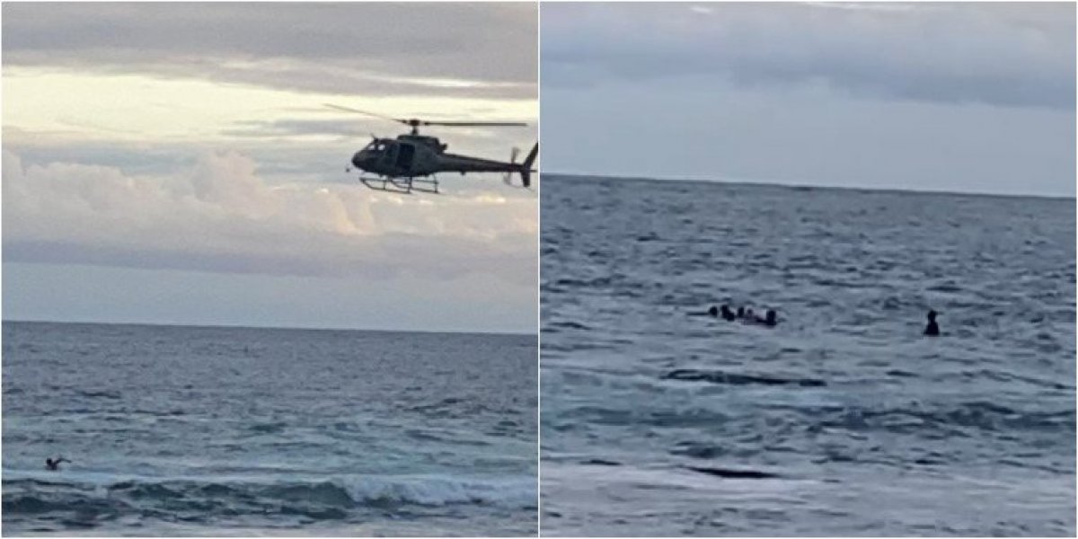 Turista italiano é socorrido de helicóptero após se afogar na Praia da Barra
