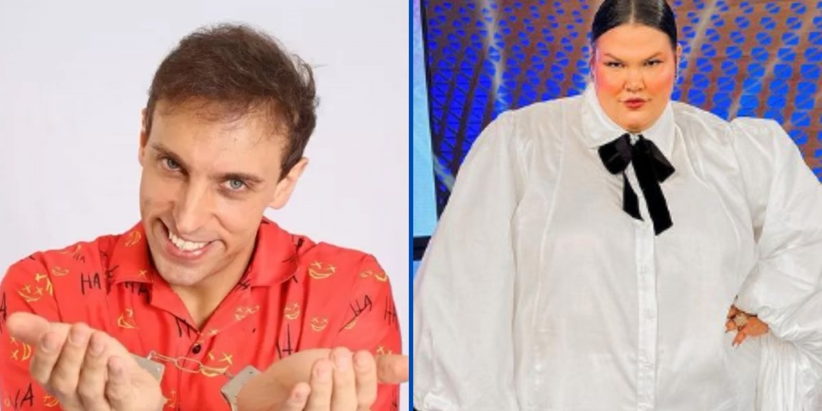 Léo Lins (esquerda) e Thais Carla (Direita)