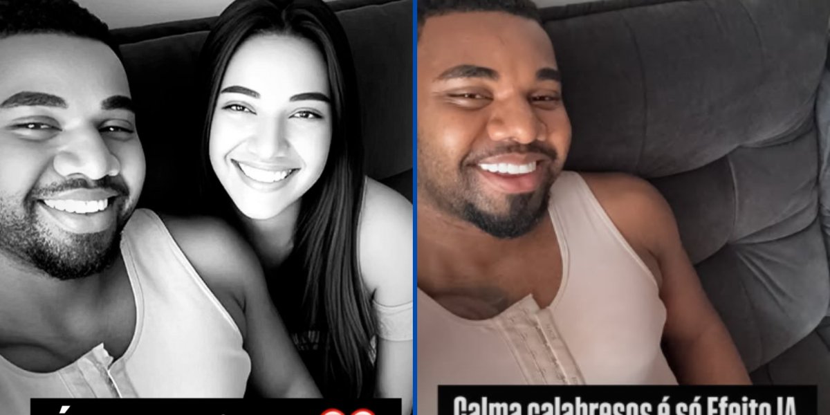 Davi Brito publica foto com "namorada" criada por IA no Instagram