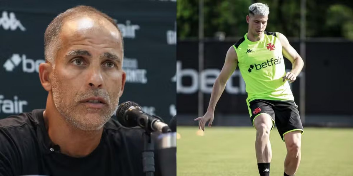 Felipe, técnico interino do Vasco, fala sobre o zagueiro Capasso