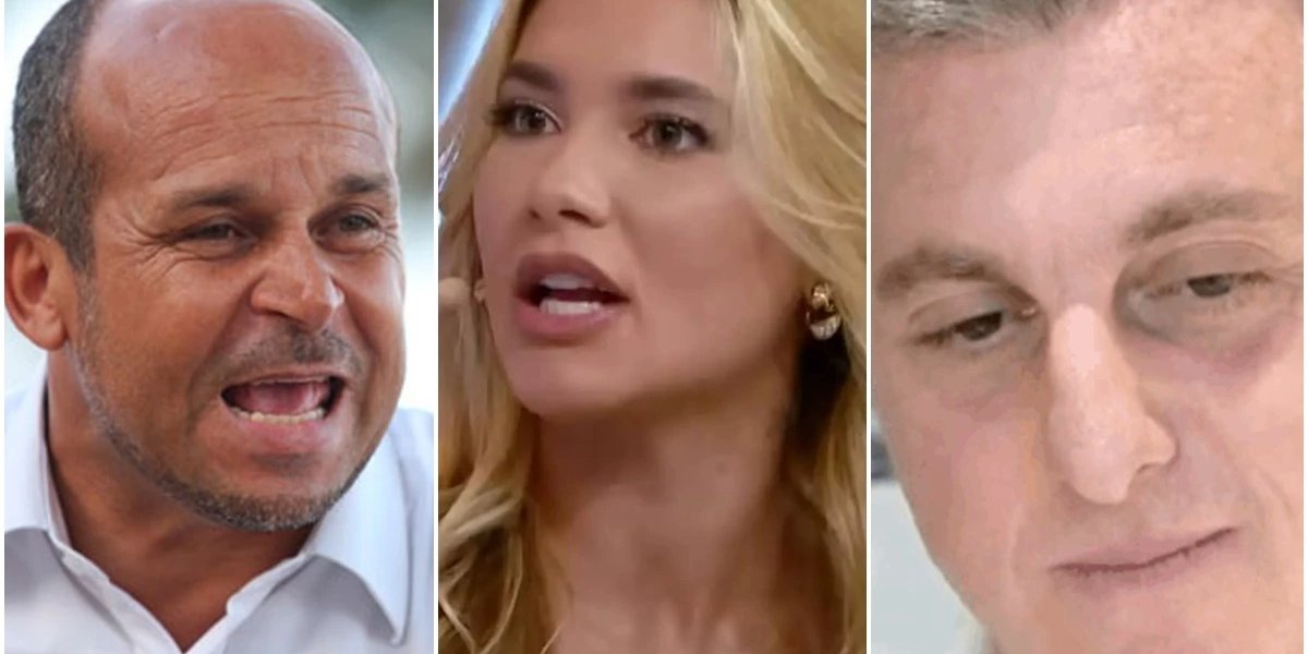 A imagem mostra Carlinhos Vidente, Virgínia e Luciano Huck