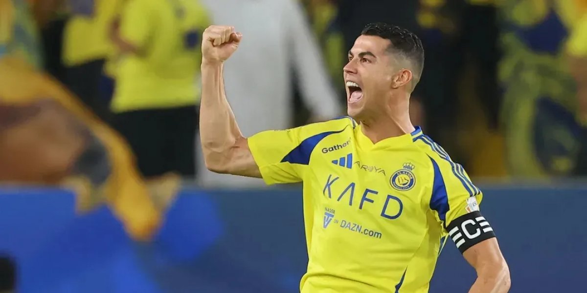 Cristiano Ronaldo comemorando um gol pelo Al Nassr