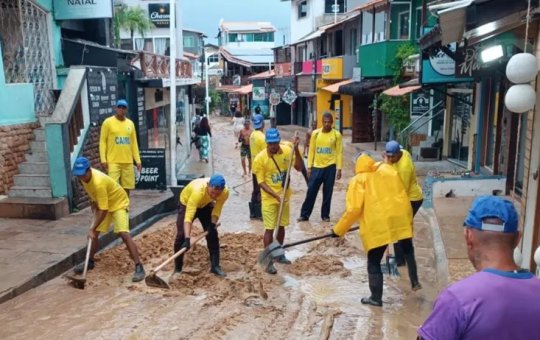 Fortes chuvas causam interdições e deslizamentos em Morro de São Paulo
