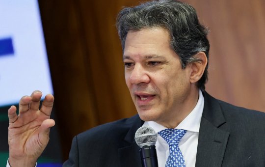 Ministro da Fazenda, Fernando Haddad, no Palácio do Planalto