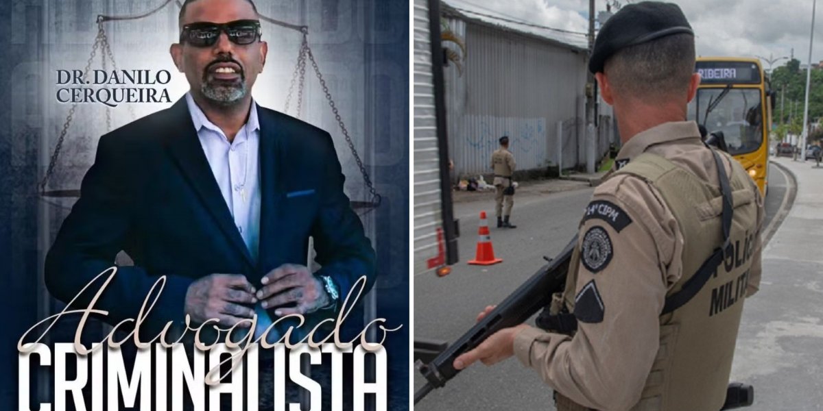 Imagem ilustrativa do advogado e da polícia Militar