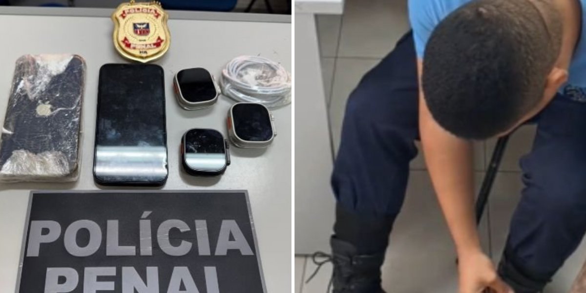 A imagem mostra os itens que o monitor tentou entrar no Conjunto Penal