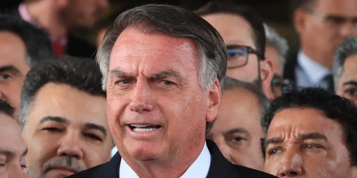 Ex-presidente Jair Bolsonaro durante discurso