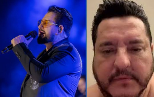 Marrone cai durante show e bate a cabeça; Bruno diz que cantor sofreu corte no rosto