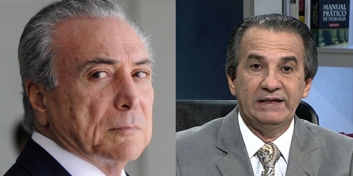 A imagem mostra o ex-presidente Michel Temer e o Pastor Silas Malafaia