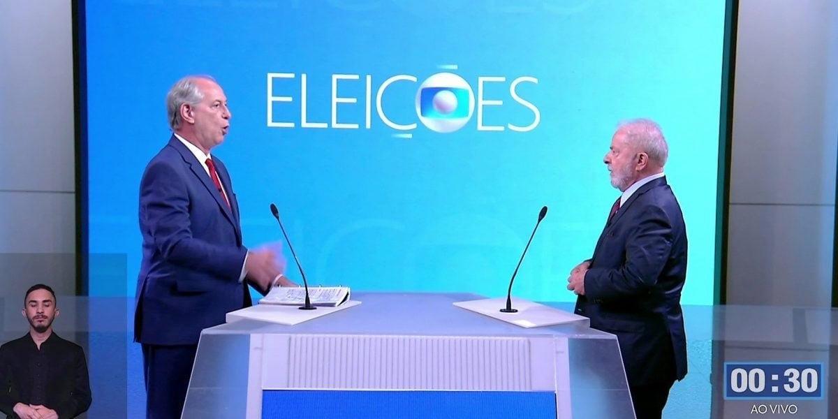 Ciro Gomes e Lula durante debate eleitoral