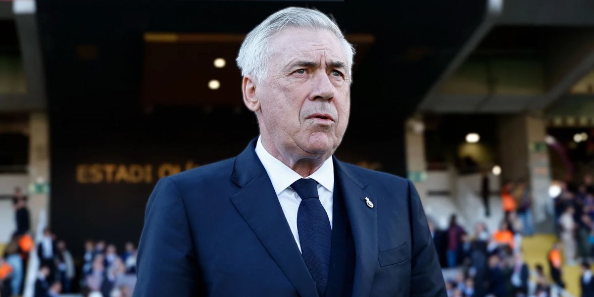 Carlo Ancelotti durante partida do Real Madrid