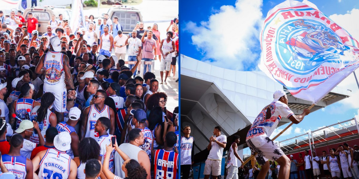 Bamor preparou uma festa no aeroporto de Salvador antes da viagem da equipe para a Colômbia