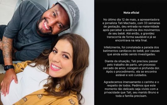 Apresentadora Tati Machado perde o bebê na reta final da gestação