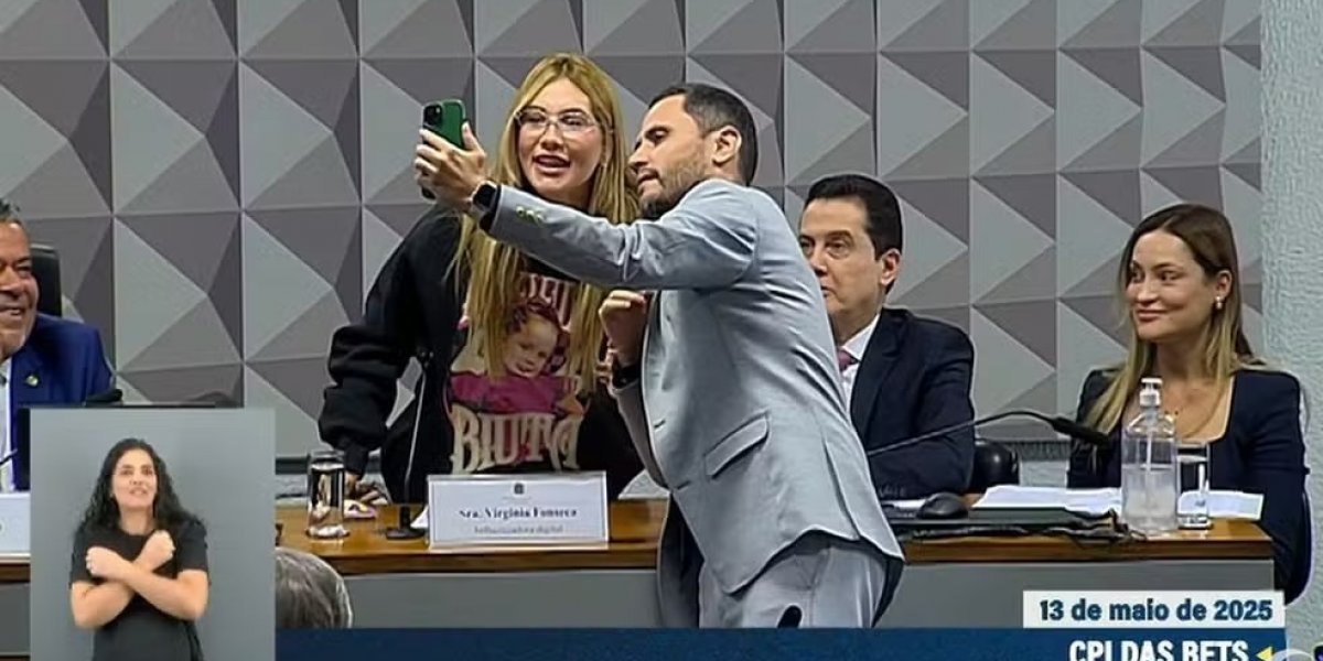 Senador pede 'selfie' com Virginia Fonseca na CPI das Bets