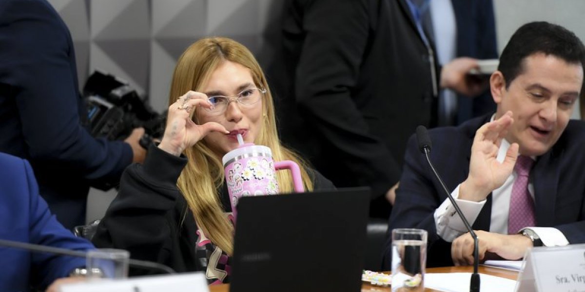 Virginia durante o seu depoimento no Senado para CPI das Bets