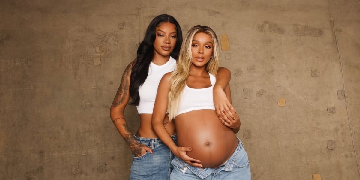 Brunna Gonçalves e Ludmilla em fotos durante a gravidez