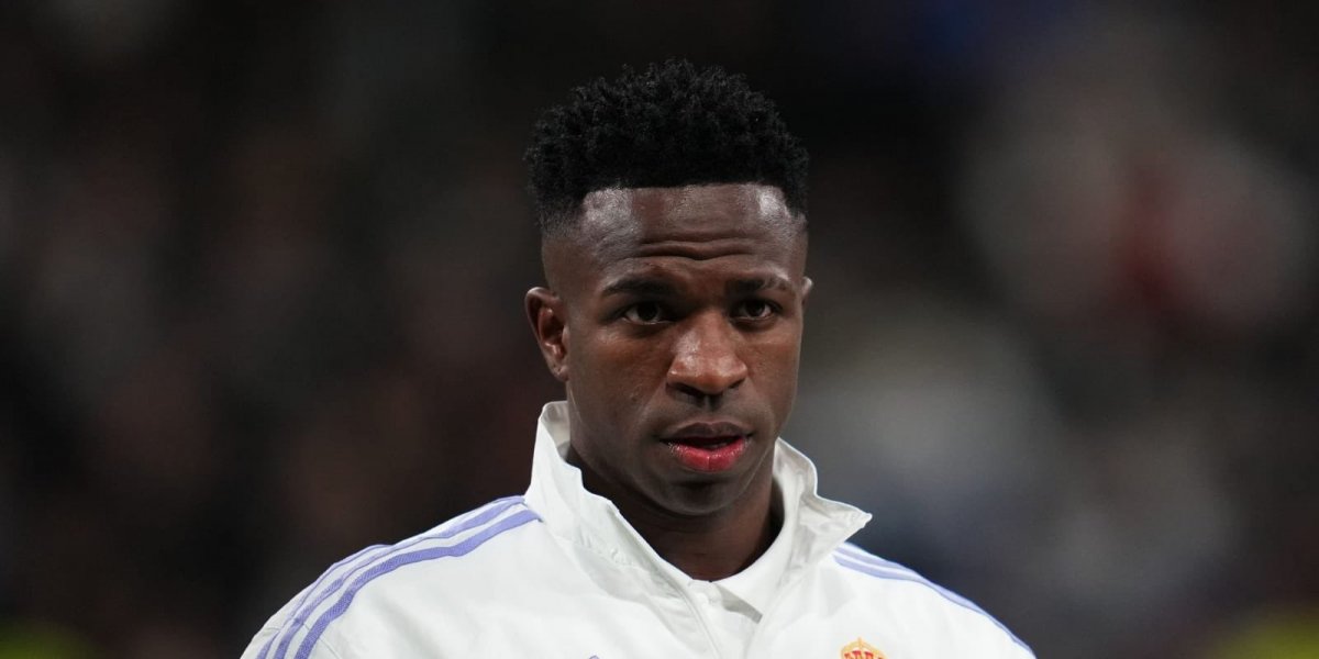 Vini Jr durante partida do Real Madrid