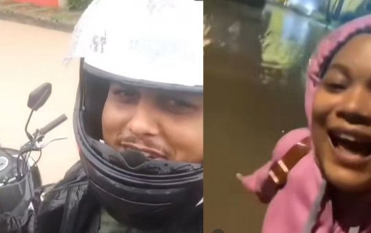 Em situação de alagamento, moradores fazem piada na cidade de Porto Seguro