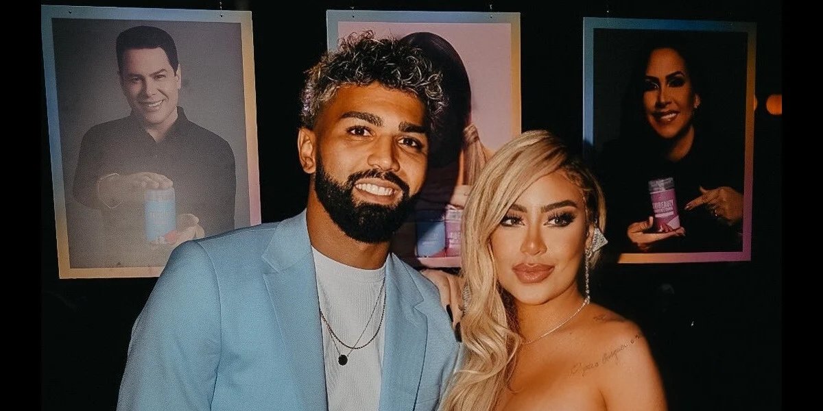 Gabigol e Rafaella fotografados juntos em um evento