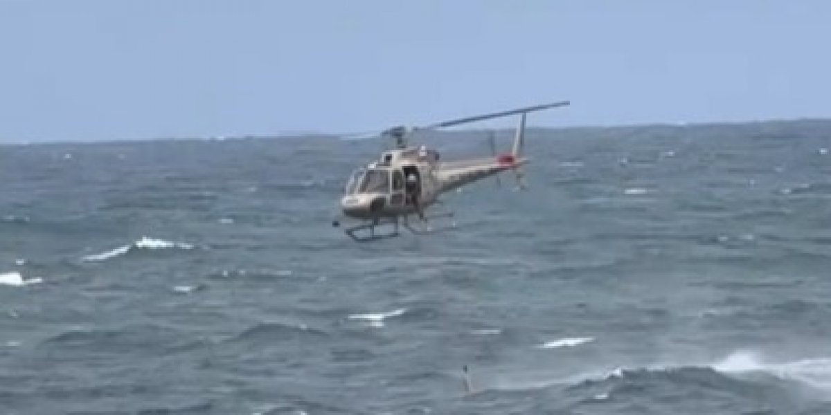 Imagem do momento do resgate