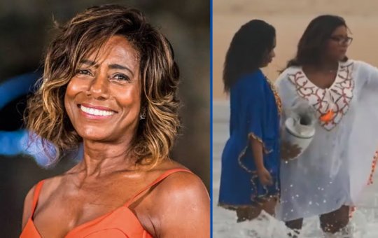 Filhas de Gloria Maria espalham cinzas da mãe no mar de Búzios