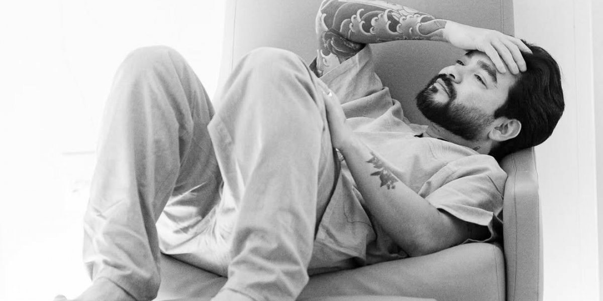 Yudi enquanto acompanhava o trabalho de parto de sua companheira